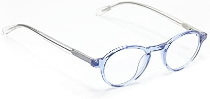очила eyebobs; Board Stiff - Очила за четене премиум-класа за мъже и жени | Кръгли рамки за тесни лица