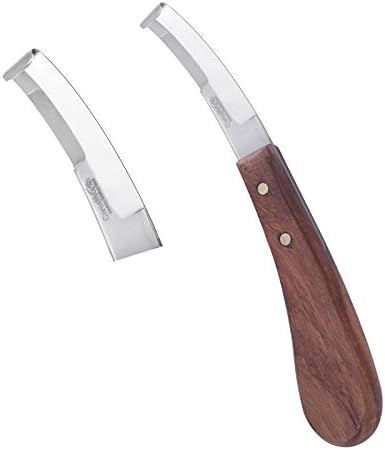 Английски нож за копита с Десни и Леви Двустранна Тесни Остриета За Ковано работи CE (Нож за копита с линия