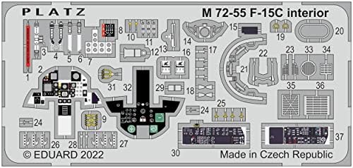 Platz 1/72 Детайли с Преследването на ВВС на САЩ F-15C Eagle за Пластмасови Детайли модели на кабината M72-55