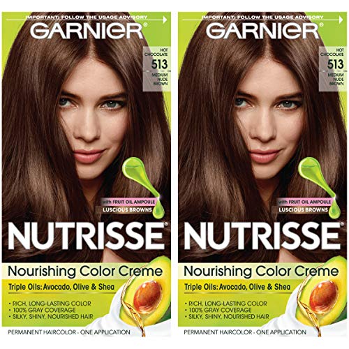 Подхранващ крем за боядисване на коса Garnier Color Hair Nutrisse, Трайна боя за коса 513 нюанси на Телесно-кафяв