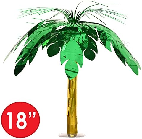 Beistle, 2 броя, Метални Пластмасови Каскадни украшения във формата на Палмови дървета, за Парти в чест на рождения
