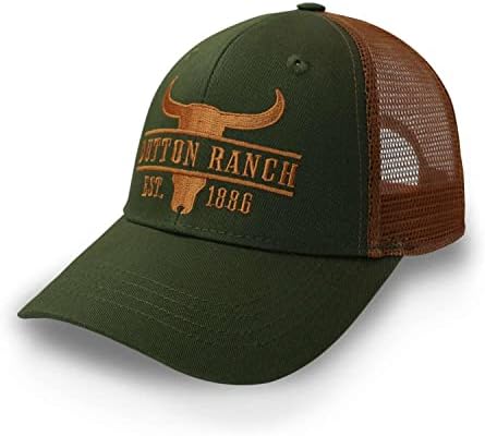 Регулируема шапка на шофьор на камион с логото на Yellowstone Дътън Ranch с Дълги Рога