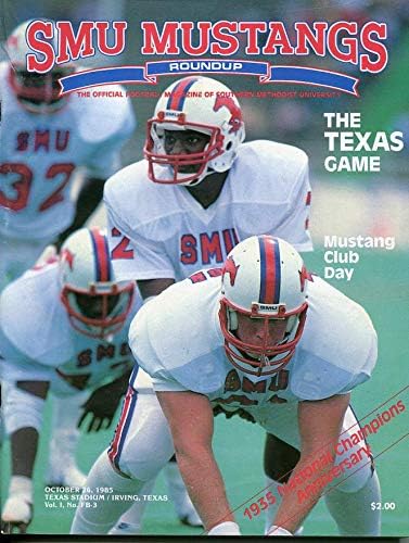 Футболна програма 1985 SMU Mustangs срещу Texas Longhorns Ex Condition 8557 - Програма колежи