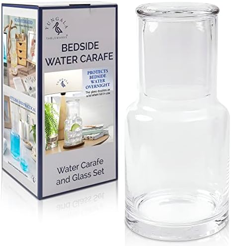 Нощни гарафа за вода в прозрачна стъклена гарафа с чаша за декор прикроватной нощни шкафчета и стъклена опаковка