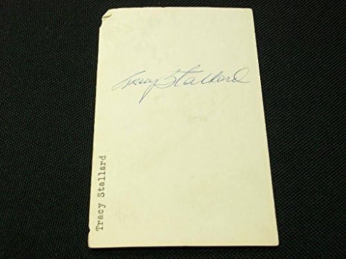 Трейси Столлард 1963-1964 Метс Роджър Maris Авто Подписан от Реколта Карта 3x5 M7 - MLB С Разположени Надписи
