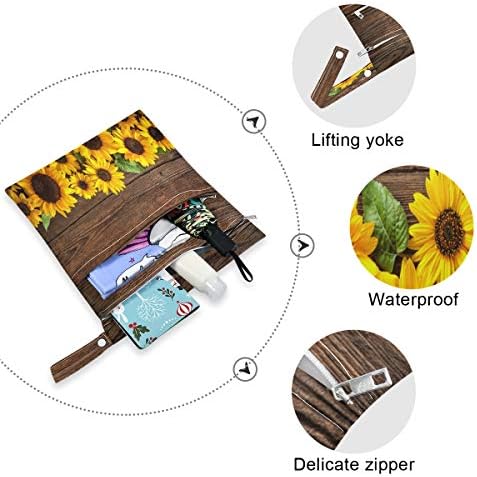Мокри и Сухи пакети KEEPREAL Sunflower Plank за детски Филтър Пелени, да Пере Пътни Чанти, Плажни, Спортни Чанти