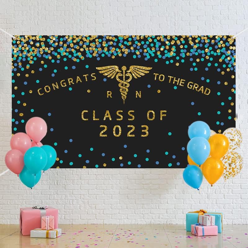 Lofaris Поздравява выпускницу медсестринского клас 2023 година с Банер RN Аксесоари за абитуриентски партита