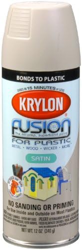 Боя за пластмаса Krylon K02423007 Fusion for Plastic Satin River Rock - 12 унции. Спрей