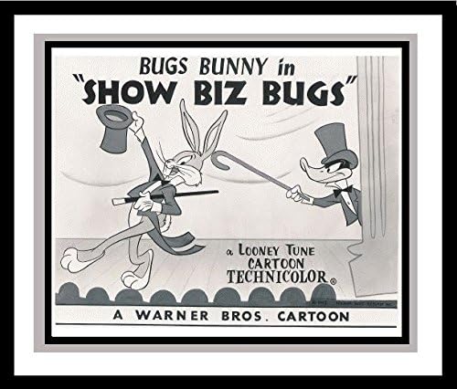 Бъгс Бъни и Дафи Дък в рекламна картичка студиен лоби Бъгс шоу-бизнес Все още са обявени - Warner Bros. Карикатура