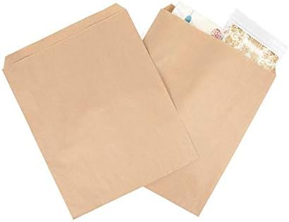 Пакети за стоки от крафт-хартия ClearBags, Големи | Размер: 9 7/8 x 12 3/8 | Плоски Чанти за търговците на дребно,