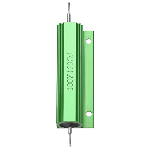 uxcell 2 броя Алуминиев Корпус Резистор 100 W 120 Ω Жично Зелен за Подмяна на Led Конвертор 100 W 120RJ