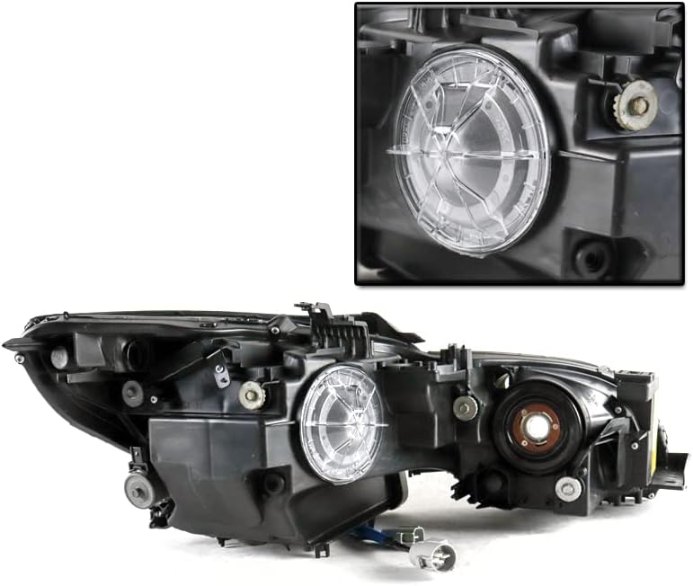 ZMAUTOPARTS За 2006-2011 Серията GS на Lexus Черни Проекторные Светлини с 6 Бели led светлини DRL