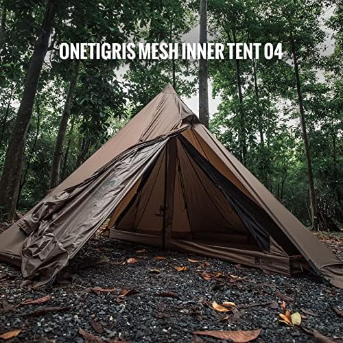 Гореща палатка OneTigris Rock Fortress с печка Jack Bushcraft Shelter, на 4 ~ 6 Души, 4 Сезон, Tipi-палатка