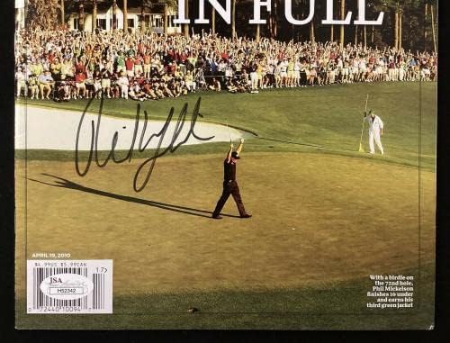 Фил Микелсън подписа за Спортс илюстрейтид 19.04.10 Без етикети Golf Masters Auto JSA - Списания по голф с автограф