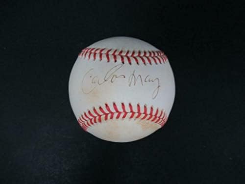 Карлос Мей Подписа Бейзболен Автограф Auto PSA/DNA AK23336 - Бейзболни топки с Автографи