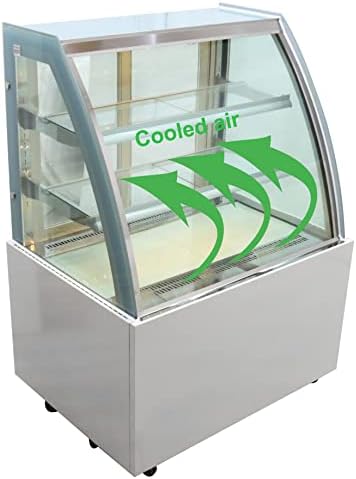 Витрина на Тортата Хладилници дисплея TECHTONGDA Извити Охлаждане на Витрина на дисплея Търговски Шкаф Фурна