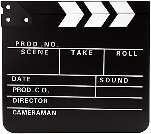Реквизит за филма, дъска за кинорежиссуры (черна облицовка, 1 опаковка)