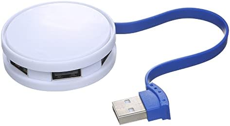 Мини Преносим Hub HUIOP 4-в-1 с 4 Порта USB 2.0, един USB мъжки към 4 USB жакове, Адаптер за вашия лаптоп, Настолен