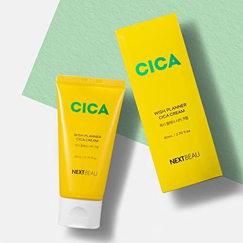 NEXTBEAU Wish Planner Cica Cream [2,70 Грама / 80 мл] Cica, Крем за ежедневна грижа за лице, Хидратиращ, Корейското