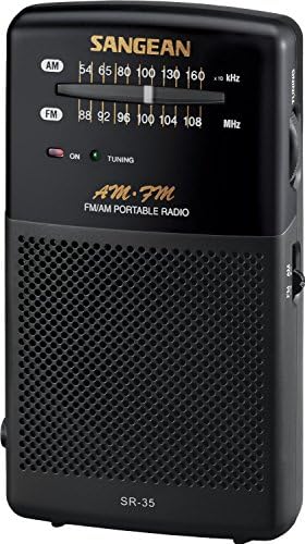 Компактно преносимо AM/FM-радио джобен размер Sangean All in One с вграден високоговорител, жак за слушалки,