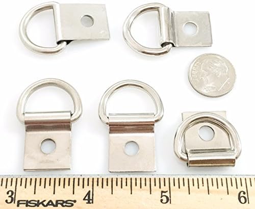 Стоманени пръстени Dee 5/8 със скоба; Никелевое (сребърен) покритие, 30 парчета
