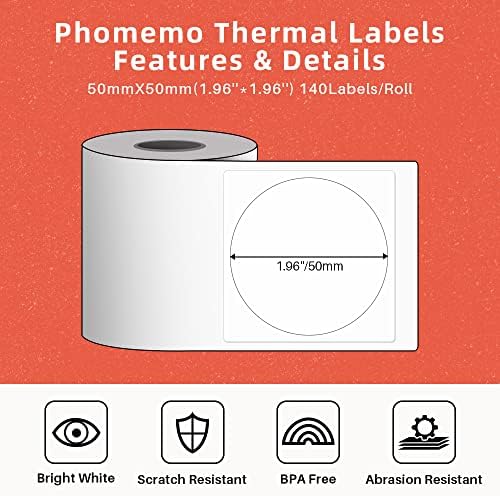 Производител на етикети Phomemo M120, Принтер за етикети с баркод, Принтер, адресни етикети, Buetooth Label