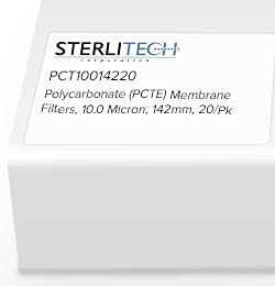 PCT10014220 - Мембранни филтри от поликарбонат Sterlitech 142 мм, 10,0 Микрона (PCTE) - Пакет от 20 филтри