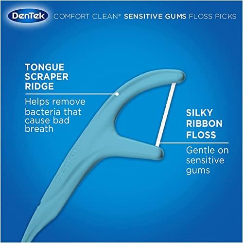 Клечки за зъби за чувствителни венци DenTek Clean Comfort-мека и копринена лента, 90 броя (опаковка от 6 броя)