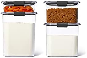Херметически Контейнер за съхранение на храна Rubbermaid Brilliance Pantry, Пластмаса и Не съдържа BPA-Малък