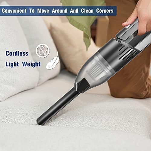 HiKiNS Handheld Vacuum Cleaner Cordless - Портативен Мощен Мини Автомобилна Прахосмукачка за мокро и сухо почистване,