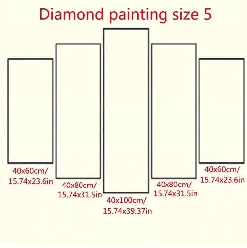 Комплекти за рисуване с диаманти САМ 5D за възрастни, 5 комплекта/бр, Диамантена Бродерия, Пълна Тренировка,
