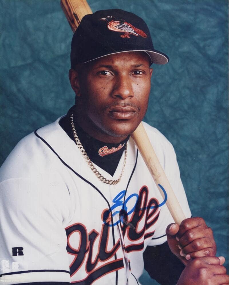 Ерик Дейвис Балтимор Ориълс Подписа Снимка 8x10 с автограф W / Coa - Снимки на MLB с автограф