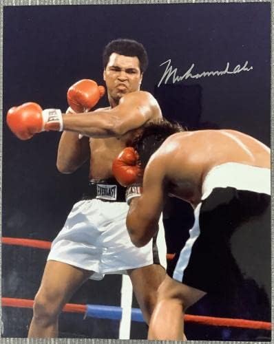 Мохамед Али Подписа Снимка 16x20 С Автограф В Бокса най-великият Проповедник JSA - Боксови снимки С Автограф