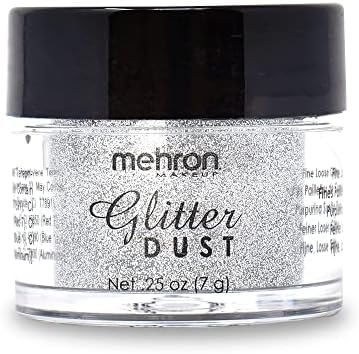 Блестяща пудра на прах за грим Mehron (0,25 унции) (сребро)