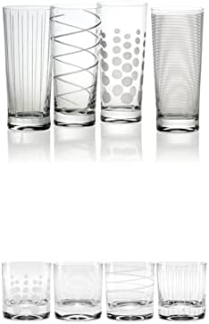 Чаша за хайбола Mikasa Наздраве, 19,75 унция, Комплект от 4 парчета, Двойна старомодна чаша, Прозрачна, Комплект