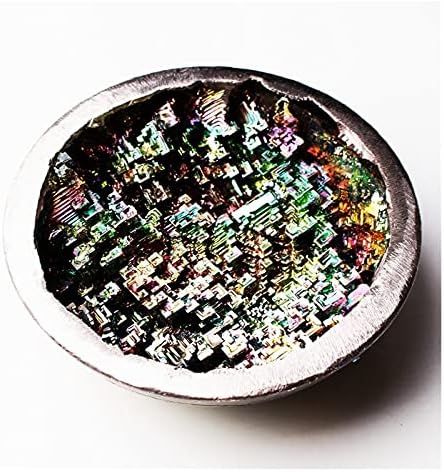 LAAALID XN216 1 бр. Дъгата Цветна проба метална минерал Висмута, Бонсай Кръгла форма, Украса за дома, в градината,