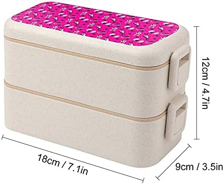 Кутия за Обяд Bento със Сърцето и Черепа Бъфало, Контейнери За Съхранение на Продукти за 2 Отделения С Лъжица