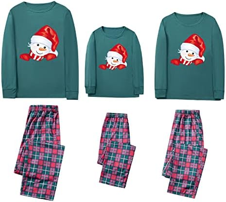 Пижами за Коледното Семейство от 3 души, едни и Същи Семейни Пижамные Комплекти, Еднакви Пижами за семейство с Снежинками