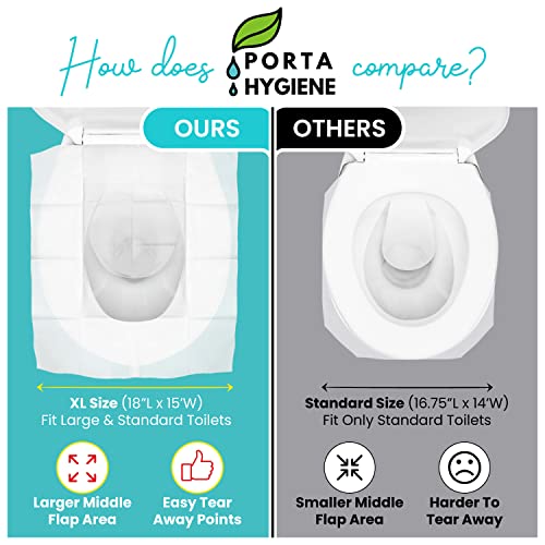 Porta Hygiene - Калъф за седалката на тоалетната чиния за Еднократна употреба, смываемый - 60 опаковки хартиени