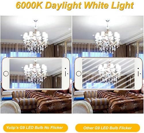 Led лампа YUIIP G9 7 Вата С регулируема яркост 50 W 60 W, халогенна Лампа, Еквивалент на Дневна светлина, Бяла